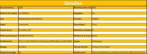 ESPECIFICACION GL IMPERIO