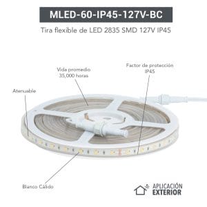 MLED 60 IP45 127V BC Mesa de trabajo 1