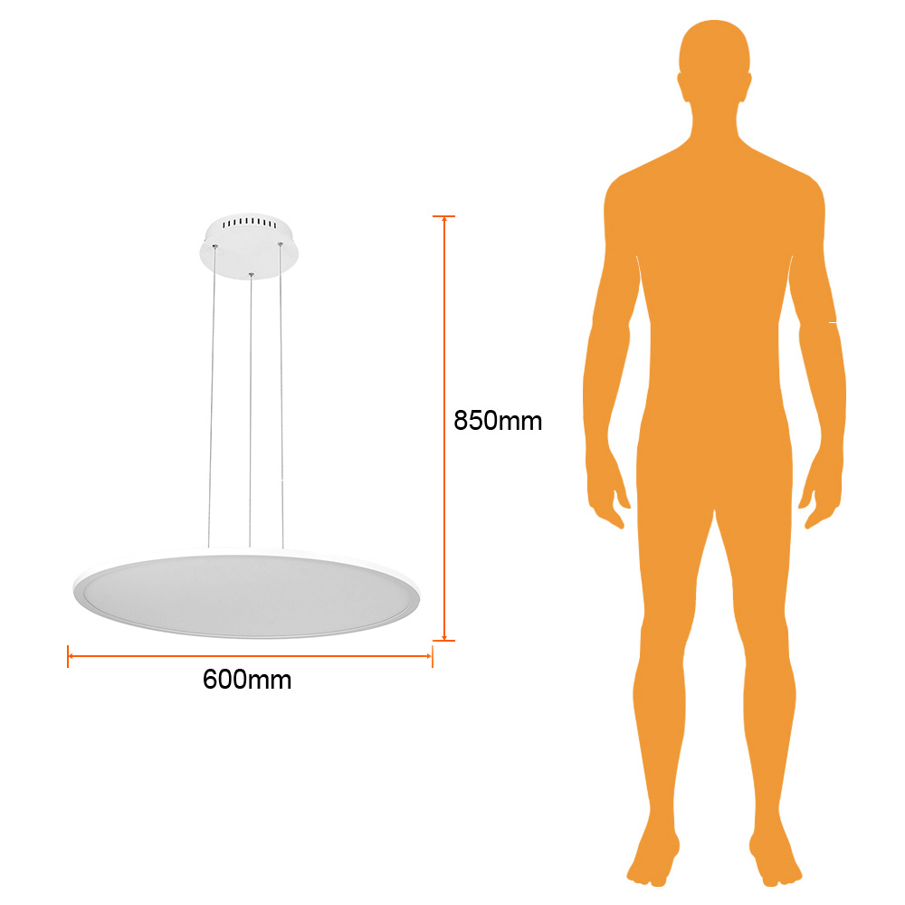 Panel 60 cms redondo Oficina 36W 4000K Blanco Led Integrado NASHVILLE I - Imagen 5