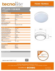PTLLED 1120 40 B FICHA TECNICA pdf