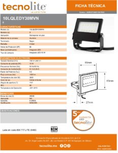 REFLECTOR 10W 10LQLEDY30MVN pdf