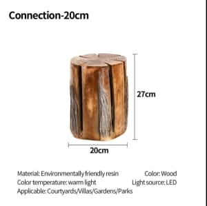 Tronco led solar 6