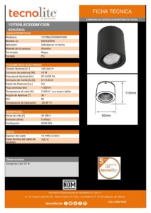 ficha 10YSNLED009MV30N pdf