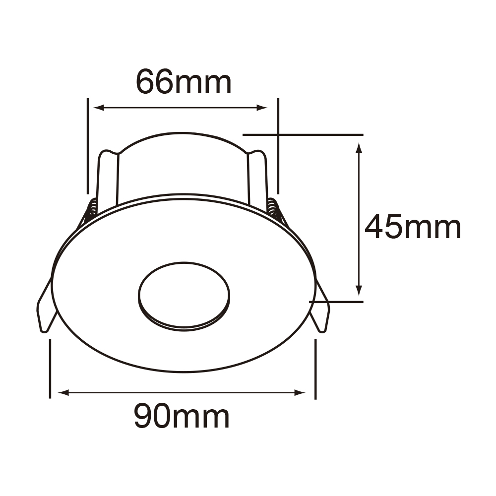 Bala incrustar color blanco sin bombillo - Imagen 3